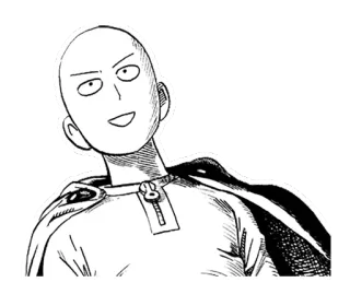😎 Saitama One-Punch Man anime, manga, one-punch man, saitama, hero, character telegram sticker