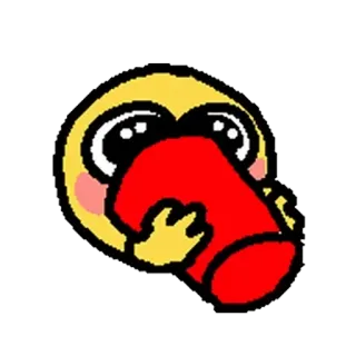 🥤 Emoji, Minum, Cangkir, Kartun, Kuning telegram sticker