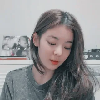 🌸 CALM ruhig, Frau, Porträt, koreanisch, Mädchen whatsapp sticker