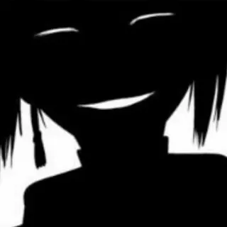 🗡 Silhouette, Lächeln, Cartoon, Anime telegram sticker