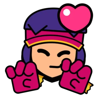 🍿 Sandy Brawl Stars game, sandy, brawl stars, character, heart telegram sticker