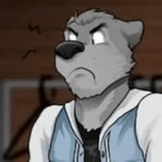 😤 anthropomorphic, bear, cartoon, animal, furry whatsapp sticker
