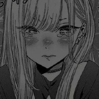 🤍 anime girl, manga, cartoon, sad, tearful, emotional telegram sticker