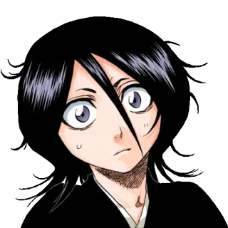 😯 Rukia Kuchiki Bleach Anime, Manga, Bleach, Rukia Kuchiki, Postać whatsapp sticker