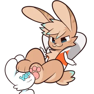 🐾 YOU kelinci, hewan, lucu, kartun telegram sticker