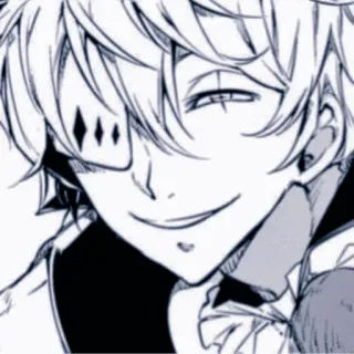 🥜 Anime, Manga, Uśmieszek, Opaska na oko telegram sticker