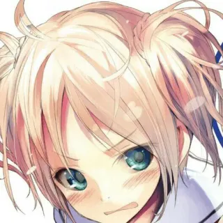 😕 anime, garota, retrato, ilustração telegram sticker