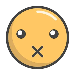 😵 emoji, visage, silencieux, bouche fermée, fermeture éclair, muet telegram sticker