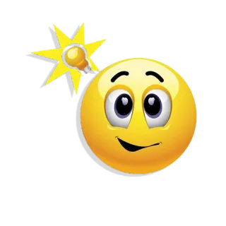 💡 Emoji, Bomba, Ideia, Lâmpada, Desenho animado, Sorriso telegram sticker