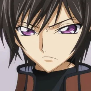 🥀 Lelouch Lamperouge Code Geass anime, personaggio, lelouch, code geass, animato, maschio whatsapp sticker