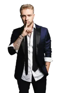😵 uomo, abito, silenzio, gesto, moda, shhh telegram sticker