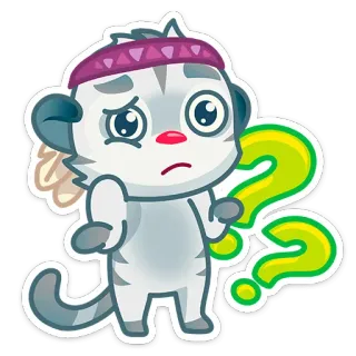 🤔 kucing, pertanyaan, bingung, hewan, stiker telegram sticker