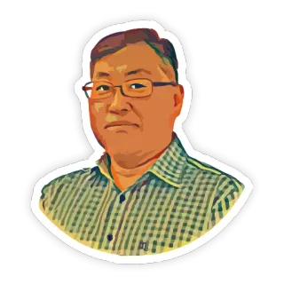 😏 homme, portrait, lunettes, personne, autocollant whatsapp sticker