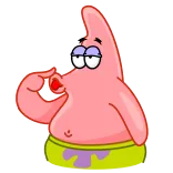 🤪 Patrick Star SpongeBob SquarePants Patrick Star, SpongeBob, Cartoon, Animated, Funny, Whistle telegram sticker