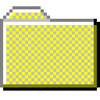 💾 folder, plik, komputer, ikona, żółty, szary, pixel art telegram sticker