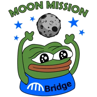 🌑 Pepe the Frog MOON MISSION pepe, moon, mission, meme, internet meme, frog telegram sticker