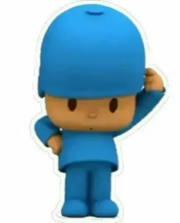 💙 Pocoyo Покойо, Мультфильм, Персонаж, Синий telegram sticker