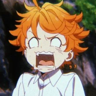 ⛓ Emma Anime, Manga, Expresión, Impactado, Pelo naranja telegram sticker