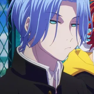 💎 anime, character, blue hair, portrait telegram sticker