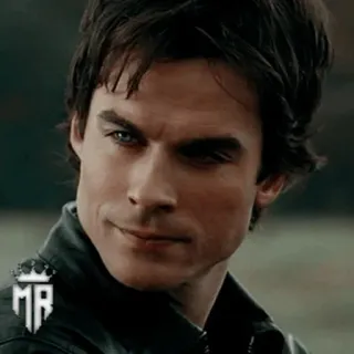 🎭 Damon Salvatore The Vampire Diaries vampire, tv show, drama, supernatural, series, smirk, actor telegram sticker