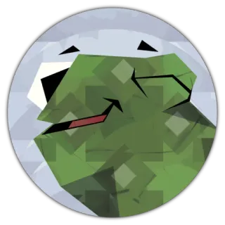 😶 frog, cartoon, animal, sticker, green telegram sticker