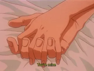 🤝 You're mine amore, anime, mani, romantico, intimo telegram sticker