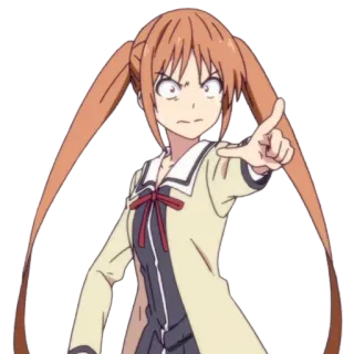 👩 Anime, Garota, Brava, Personagem telegram sticker