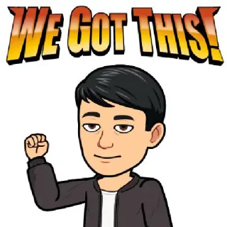 😘 WE GOT THIS! motivación, bitmoji, éxito, logro, positividad telegram sticker