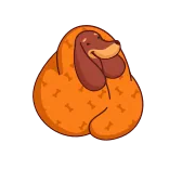 ☺️ hond, deken, schattig, cartoon, dier, huisdier telegram sticker