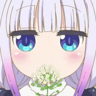 ☁️ Kanna Kamui Miss Kobayashi's Dragon Maid Anime, Kawaii, Drago, Ragazza, Kanna, Carino telegram sticker