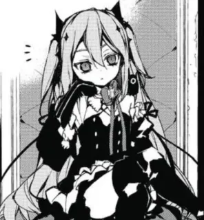 😐 Anime, Manga, Gothic, Mädchen, Süß, Schwarzweiß telegram sticker