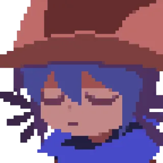 😴 Niko Oneshot kucing, orang, pixel art, topi, mengantuk whatsapp sticker