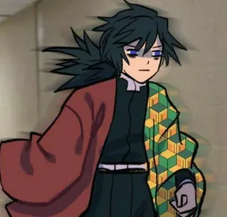 🖤 Giyu Tomioka Demon Slayer Anime, Demon Slayer, Giyu Tomioka, Manga, Animazione giapponese, Sticker personaggio whatsapp sticker