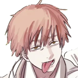 😒 Denji Chainsaw Man Anime, Manga, Chainsaw Man, Denji, divertido, sticker telegram sticker