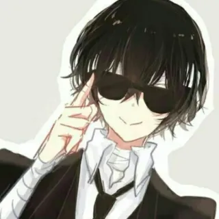 🚬 Anime, Kính râm, Hoạt hình, Nhân vật, Ngầu whatsapp sticker