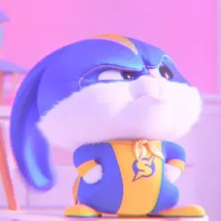 🐰 Snowball The Secret Life of Pets cartoon, rabbit, bunny, superhero, cute, animated, pet whatsapp sticker