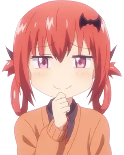 🤔 Satania McDowell Gabriel Dropout Anime, Demone, Satania, Gabriel Dropout, Cartone animato telegram sticker