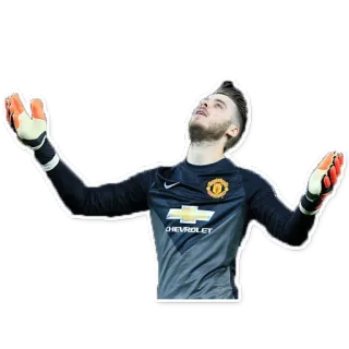 🙄 sepak bola, penjaga gawang, olahraga, Manchester United, atlet telegram sticker