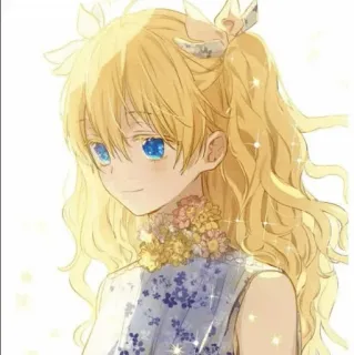 ✨ anime, chica, rubia, personaje, ilustración, dibujos animados, linda whatsapp sticker