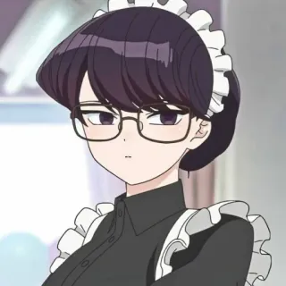 😒 Komi Shouko Komi Can't Communicate 애니메이션, 만화, 코미 양은 커뮤증입니다, 코미 쇼코, 메이드, 귀여운, 여고생, 쇼코 telegram sticker