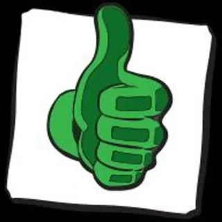 👍 thumb, green, hand, gesture, like, approval telegram sticker