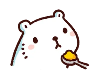 🍴 곰, 만화, 귀여운, 꿀, 숟가락, 동물 telegram sticker