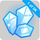 🎁 1 of 5K คริสตัล, อัญมณี, รุ่นลิมิเต็ด, ดิจิทัลอาร์ต, ของสะสม telegram sticker