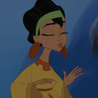 🍂 Yzma The Emperor's New Groove Yzma, villano, El emperador y sus locuras, dibujos animados, Disney telegram sticker