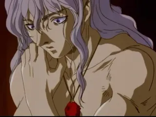 😰 Griffith Berserk anime, manga, Griffith, Berserk, fantasy, character telegram sticker