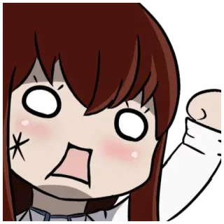 😡 anime, cartoon, angry, frustrated, expression, girl telegram sticker