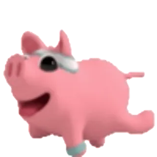 🤪 돼지, 동물, 분홍색, 스티커 whatsapp sticker