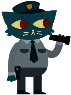 👮‍♂️ gato, polícia, policial, animal, uniforme whatsapp sticker