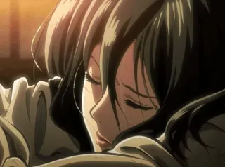 🌿 Mikasa Ackerman Attack on Titan anime, attack on titan, mikasa ackerman telegram sticker