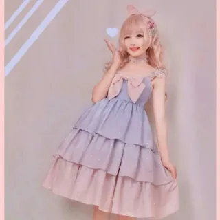 🍼 Moda Lolita, Anime, Vestido, Lindo, Rosa, Kawaii telegram sticker